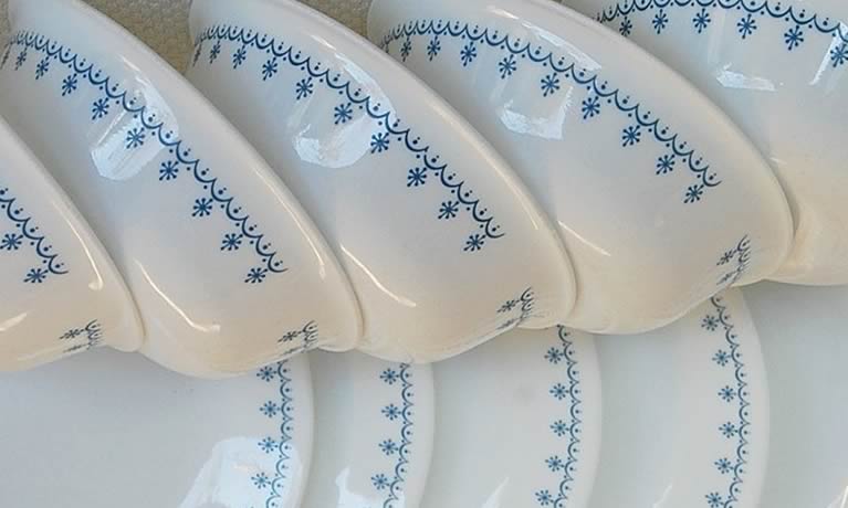 Corelle shop snowflake blue